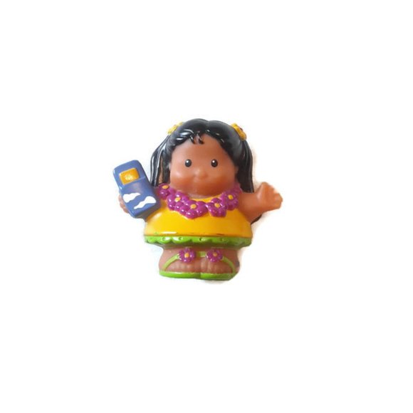 Fisher Price Little People Sonya Lee 3 and Hawaiian Girl 1 Lot of 4 2001-2007 - Picture 5 of 5
